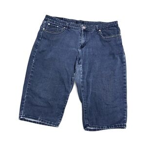 Women's Blue Jean Shorts Embellished 22W